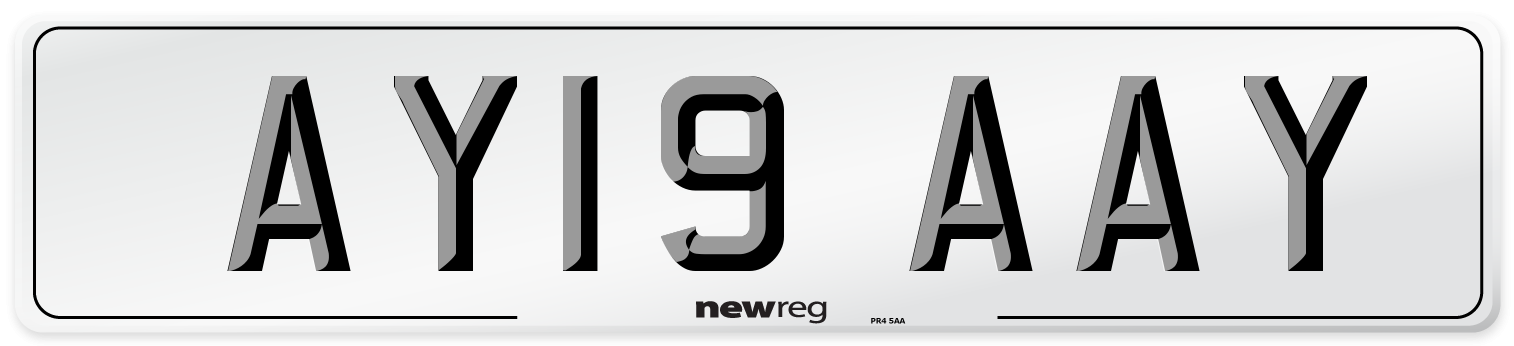 AY19 AAY Number Plate from New Reg